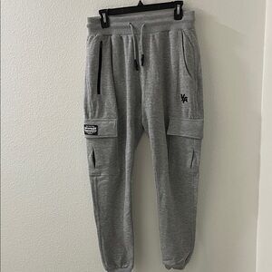 Grey Men's Cargo Jogger Pants